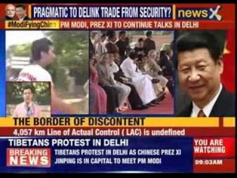 Tibetans protest in Delhi as Chinese President Xi Jinping visit