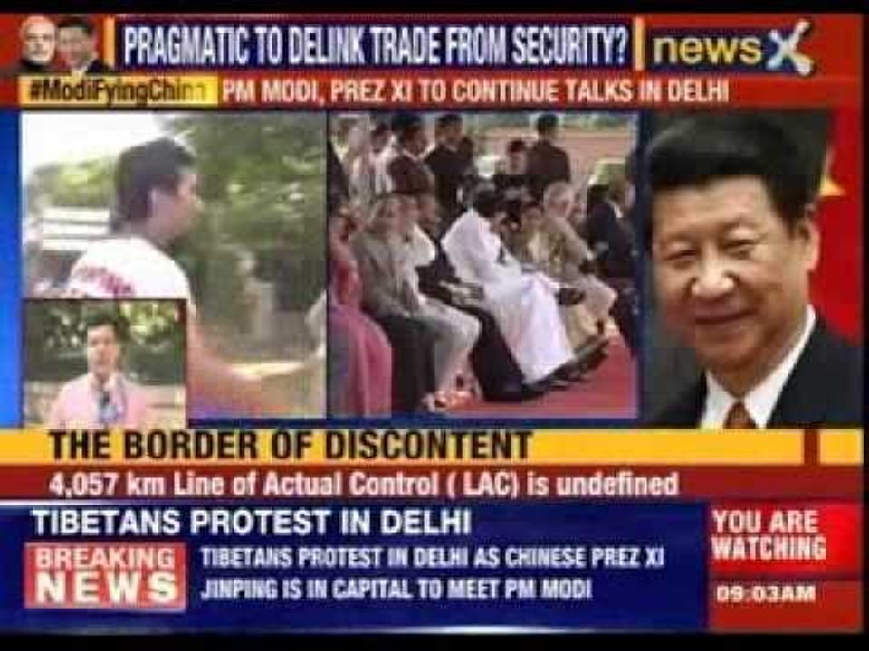 Tibetans protest in Delhi as Chinese President Xi Jinping visit