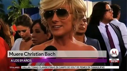 Murió la actriz Christian Bach a los 59 años