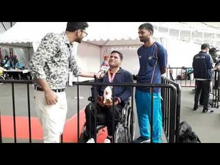 Tek Chand who hails from Rewari wins Bronze Medal in shot put men F54/55 category.