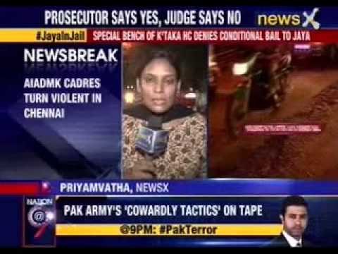 AIADMK cadres turn violent in Chennai