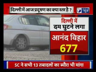 Delhi Air pollution : दिल्ली बनी गैस चैम्बर,कुछ इलाकों में आकड़े