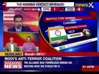 Video herunterladen: NewsX axis exit polls project BJP as largest party in Maharashtra