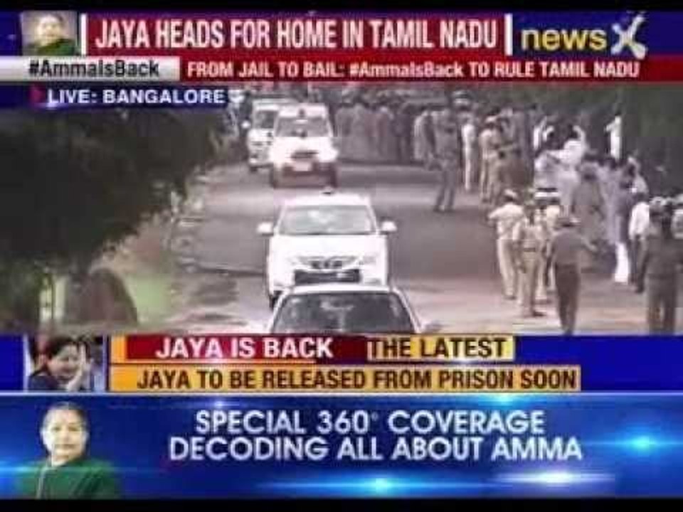 Live: Jayalalithaa released from jail after 21 days, supporters celebrate