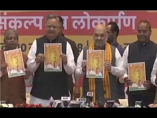Chhattisgarh assembly election 2018: बीजेपी अध्यक्ष अमित शाह ने जारी किया घोषणा पत्र