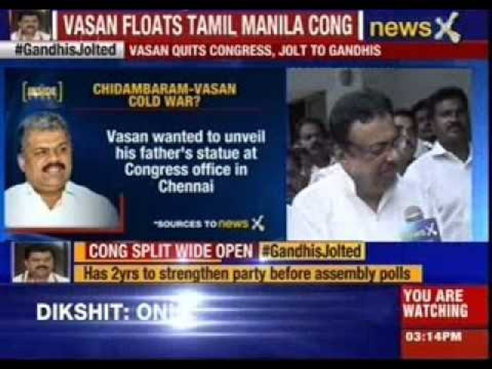 Former Union Minister Vasan quits Congress, launches new party