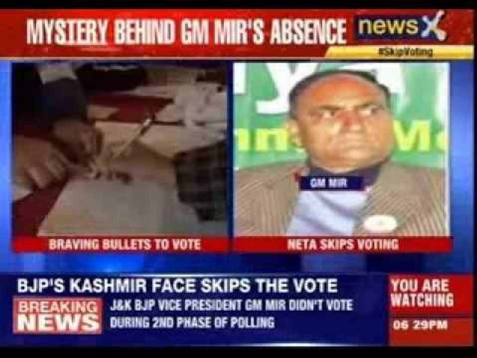 BJP's Kashmir face skips the vote