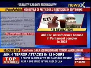 Ban on 'Pesticide-laced' drinks in Parliament