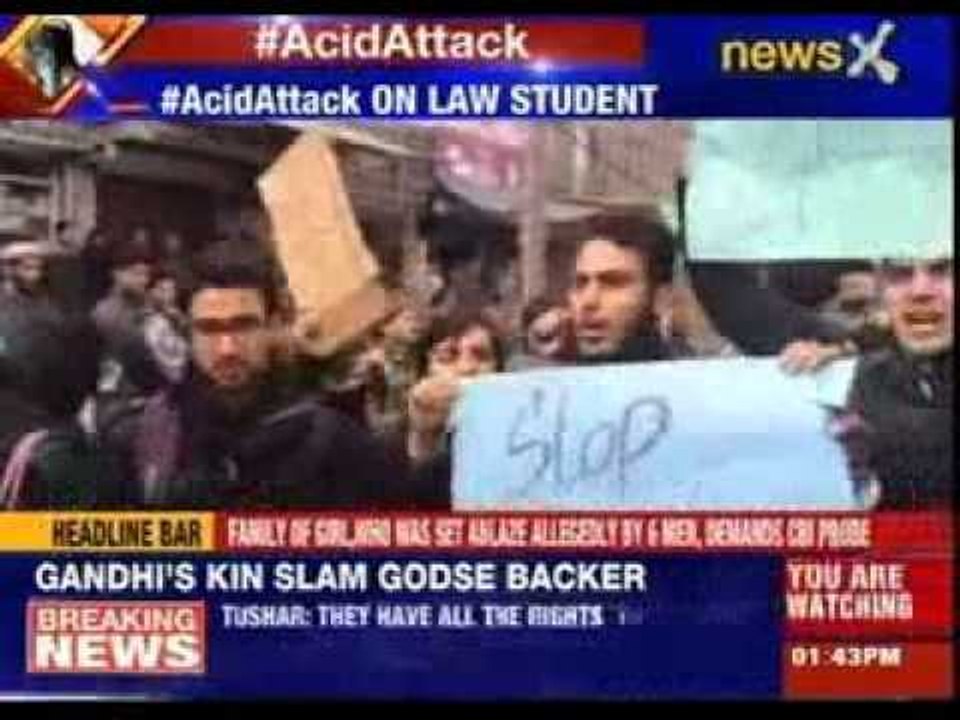 Acid attack on law student in Srinagar