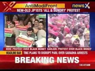 Samajwadi Party, JDU, RJD protest against government over black money issue