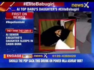 Air India senior executive's daughter sleeps in cabin bunk
