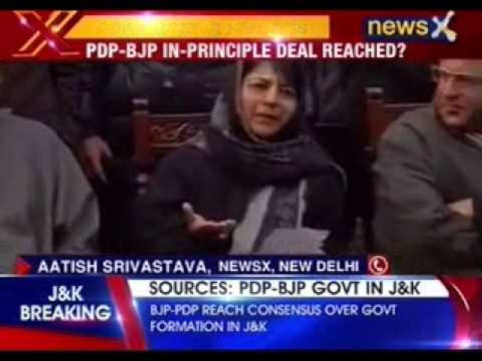 BJP-PDP reach consensus over government formation in J&K
