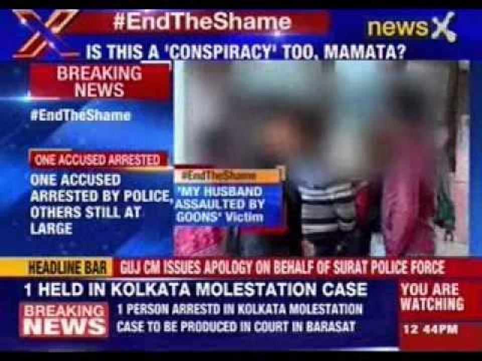 Women beaten, molested before husband