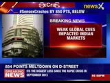 Sensex Crashes 854 Points in Biggest Fall Since Rupee Crisis in 2013