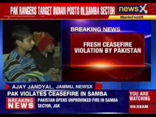 Pakistan rangers open fire in Samba sector