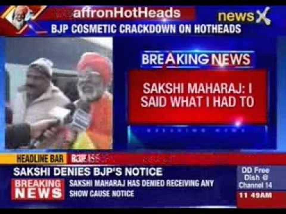 Shakshi Maharaj denies receiving BJP notice