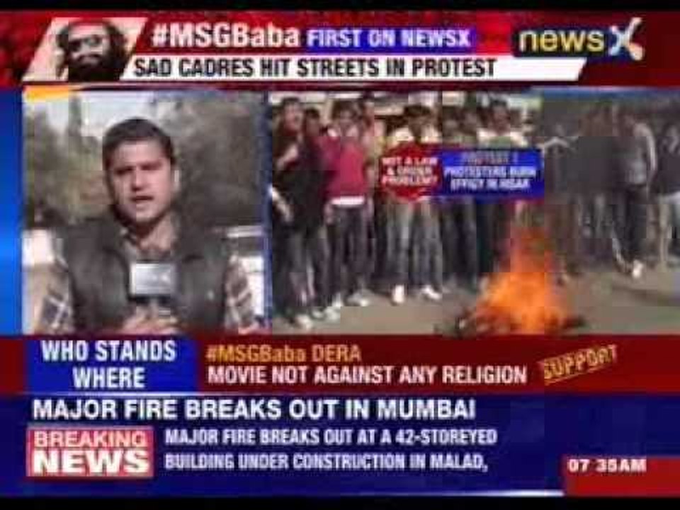 #MSGBaba: Protests against Dera chief's film MS...