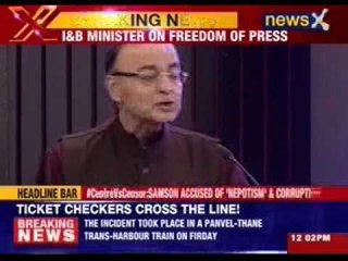 Arun Jaitley  speaks on freedom of press