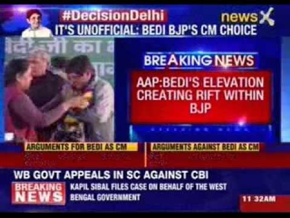 AAP says Kiran Bedi’s elevation creating rift within BJP