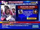 Delhi Assembly Polls: Kejriwal Congratulates and challenges to Kiran Bedi