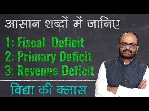 What is Fiscal Deficit, Primary Deficit and Revenue Deficit? Vidya Ki Class
