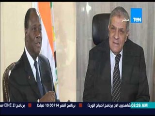 صباح الورد -  التقى رئيس مجلس الوزراء إبراهيم محلب بالرئيس الايفوارى فى بداية زيارته لكوت ديفوار