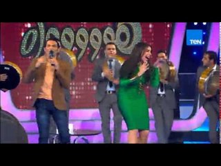 5 مووواه - سعد الصغير يتحدى دينا فى الرقص على اغنية " حلويات "