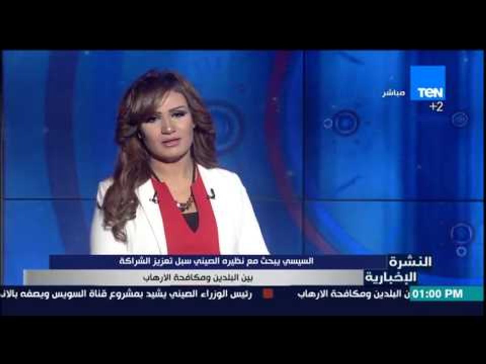 النشرة الإخبارية - السيسى يبحث مع نظيرة الصينى سبل تعزيز الشراكة بين البلدين ومكافحة الإرهاب