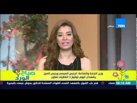 صباح الورد - وزير التجارة والصناعة : الرئيس السيسى ورئيس الصين يشهدان اليوم توقيع 3 إتفاقيات تعاون