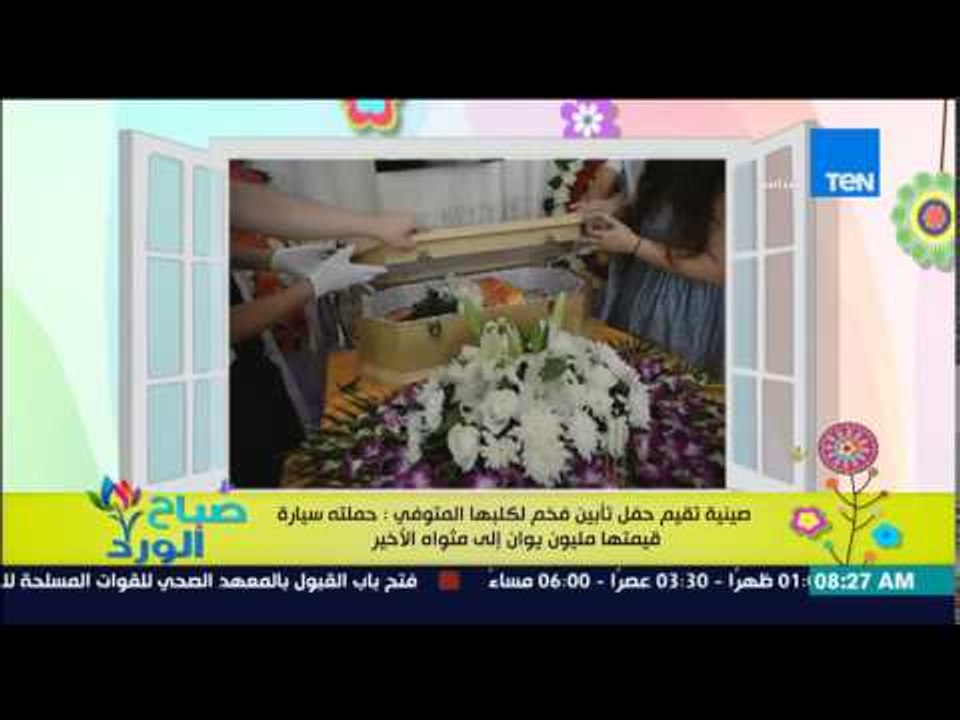 صباح الورد - صينية تقيم حفل تأبين لكلبها المتوفي "حملته سيارة قيمتها مليون يوان إلى مثواه الأخير