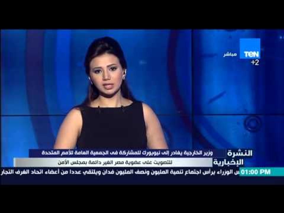 النشرة الإخبارية - وزير الخارجية يغادر إلى نيويورك للمشاركة فى الجمعية العامة للأمم المتحدة