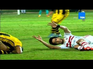 ستاد TeN - سقوط يخطف القلوب لـ اللاعب عمر جابر فى لقاء الزمالك والمقاولون