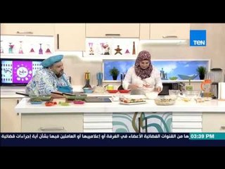 مطبخ 10/10 - الشيف أيمن عفيفي - الشيف آلاء نجم الدين - طريقة عمل المدلوءة "الأكل الشامي"