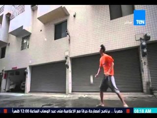 صباح الورد - فيديو عن " شاب يتحدى الرياح في كرة الريشة "