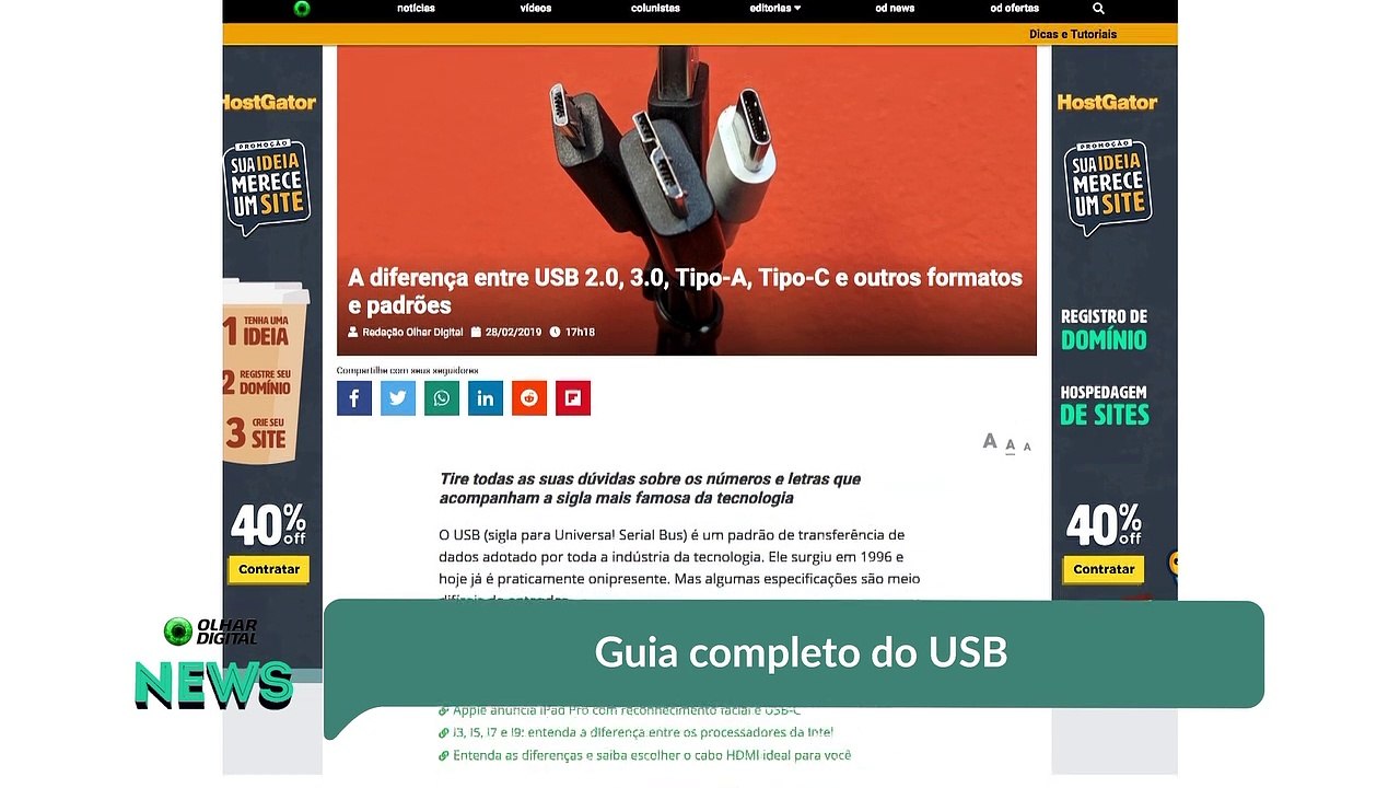 Guia completo do USB