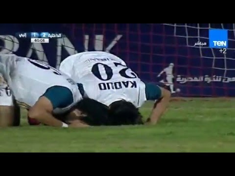 محمود قاعود يحرز الهدف الثاني لفريق انبي فى مرمي الداخلية الداخلية vs انبي