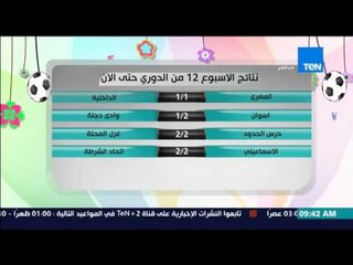 صباح الورد - أخر نتائج الإسبوع الـ 12 من بطولة الدوري الممتاز 2015/2016