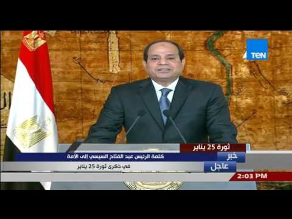 ثورة 25 يناير - الرئيس السيسى : الوطن تحول من ج...