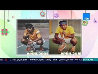 صباح الورد - صورة للكابتن أنور الكموني قبل المرض وبعد إنتصاره على مرض السرطان