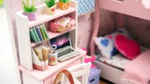 DIY Habitacion en Miniatura con Literas para Muñecas Bebes LOL Sorpresa
