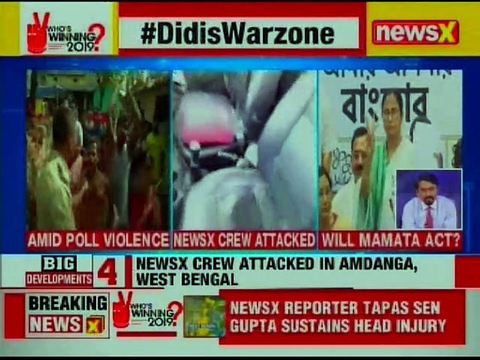 TMC goons attack NewsX crew; reporter Tapas Sengupta sustains head injury
