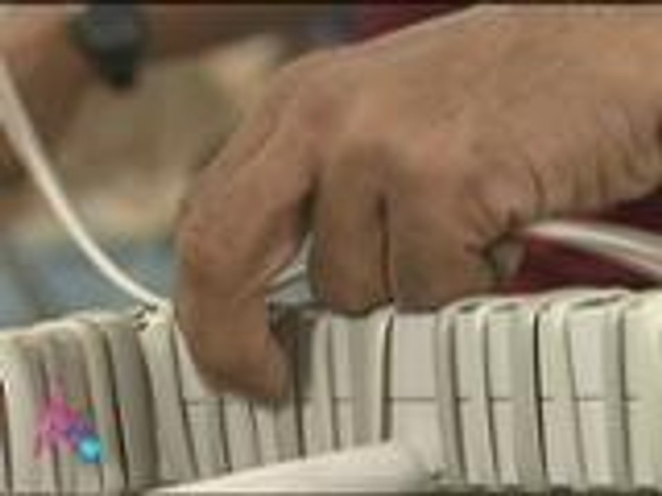 Daniel learns furniture weaving