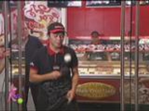 An exciting ice-cream catching exhibition