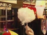 Kris makes her own cotton candy in Japan