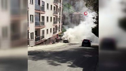 Yanan araç kullanılamaz hale geldi