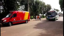 Moto e ônibus batem no Bairro Alto Alegre