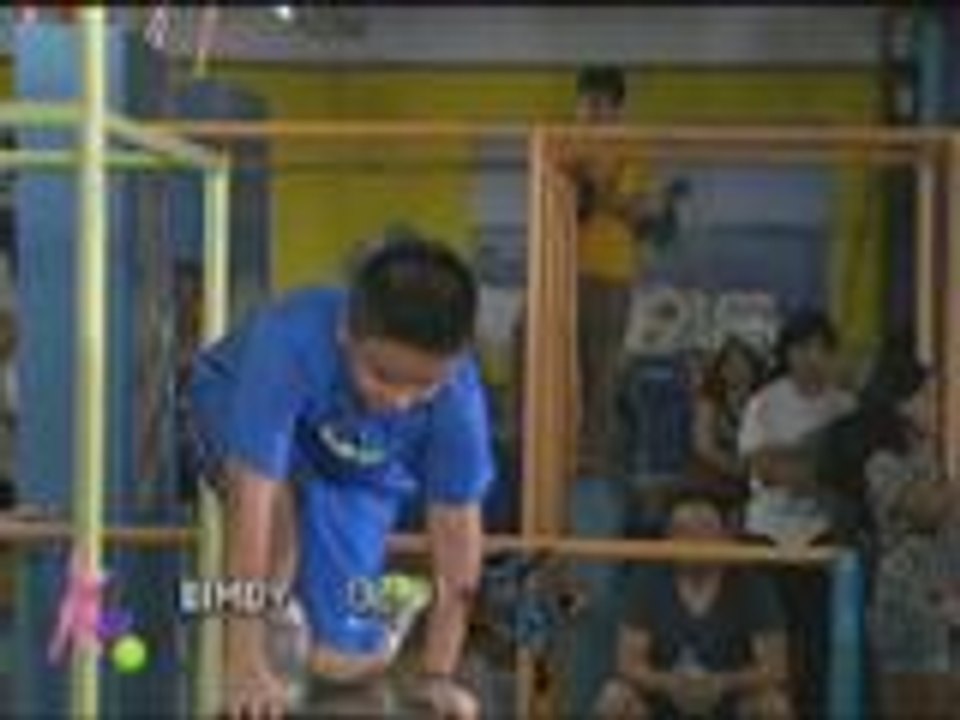 Gerald, Belle and Bimby do a Parkour routine