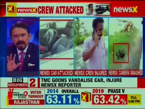 Trinamool Congress goons attack NewsX crew in West Bengal, journalist sustains head injury