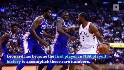 Kawhi Leonard Adds to Historic Postseason With 39 Points in Win Over Sixers
