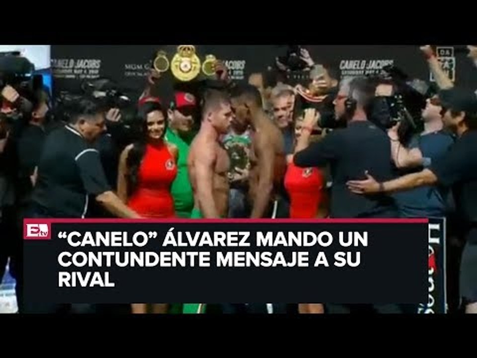Se calientan los ánimos en la ceremonia de pesaje 'Canelo' vs Jacobs